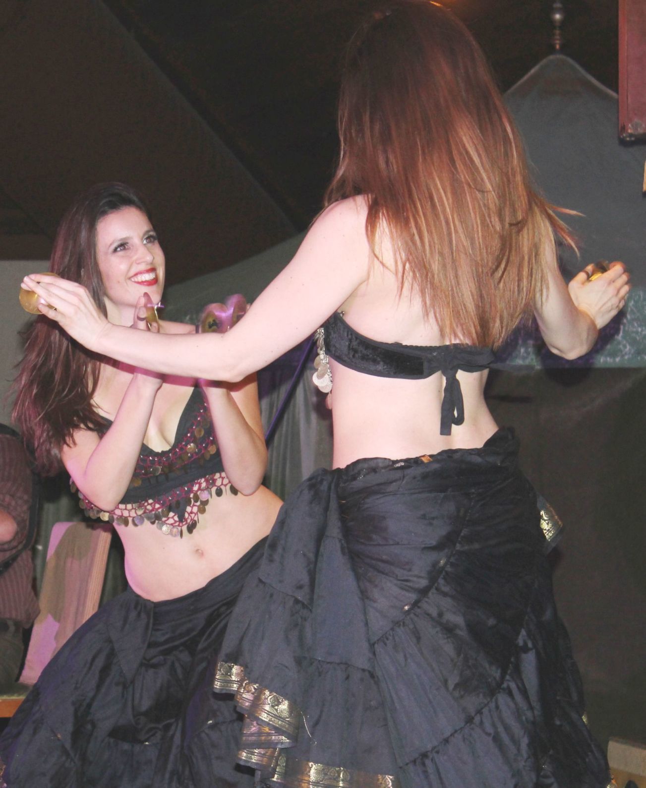 Belly dancers on stage